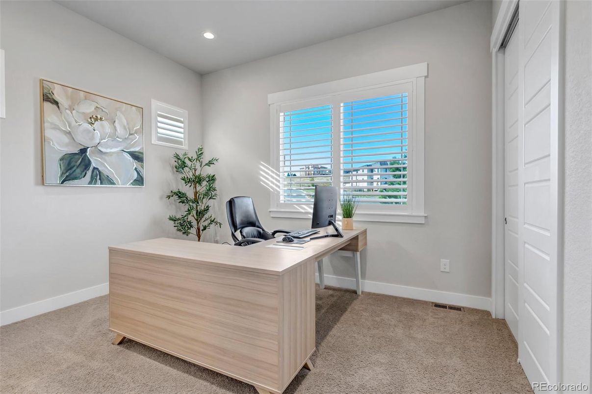 Home Office, Interior, Recessed Lighting