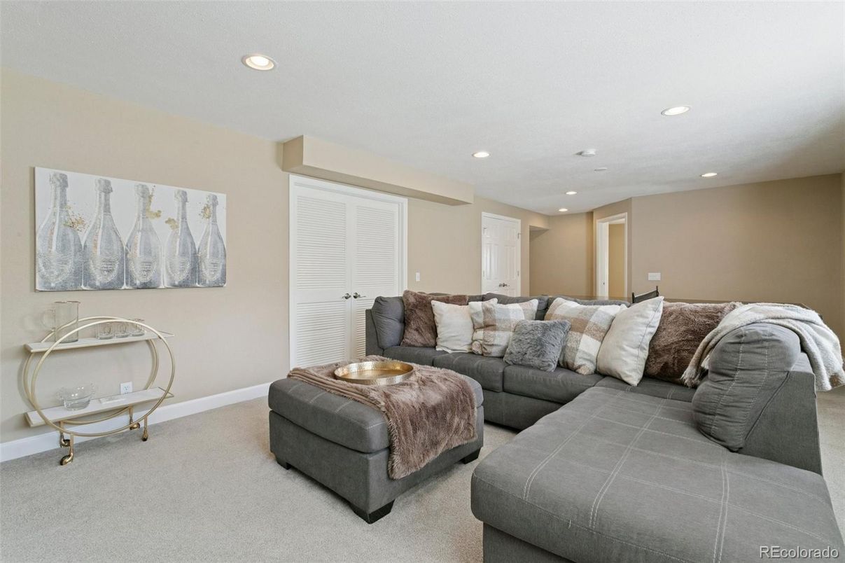 Interior, Living room, Recessed Lighting