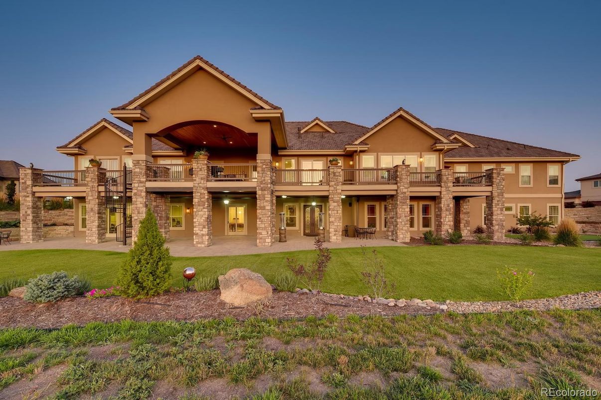 Backyard, Exterior, Facade, Brick Traditional