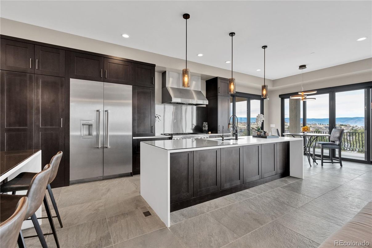 Interior, Kitchen, Pendant Lights, Recessed Lighting, Stainless Steel Appliances, Water