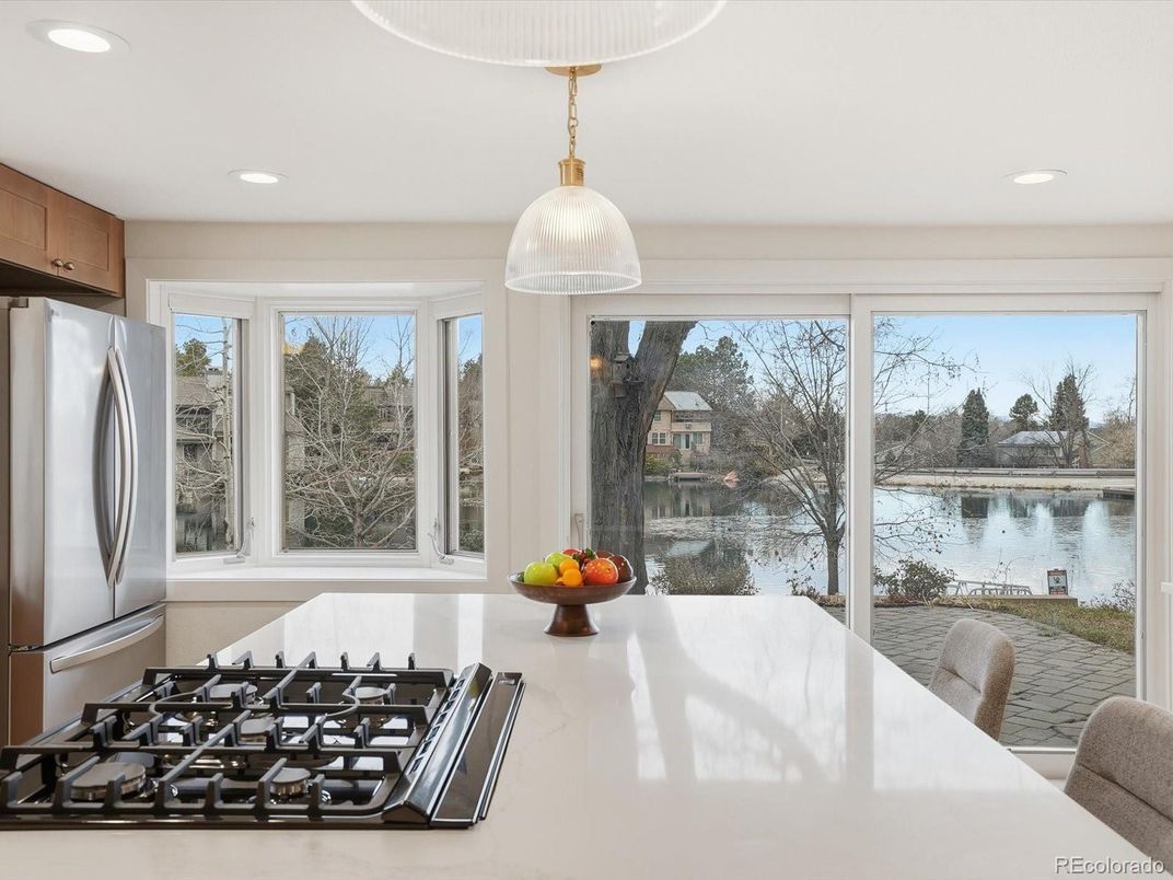 Interior, Kitchen, Recessed Lighting, Stainless Steel Appliances, Water