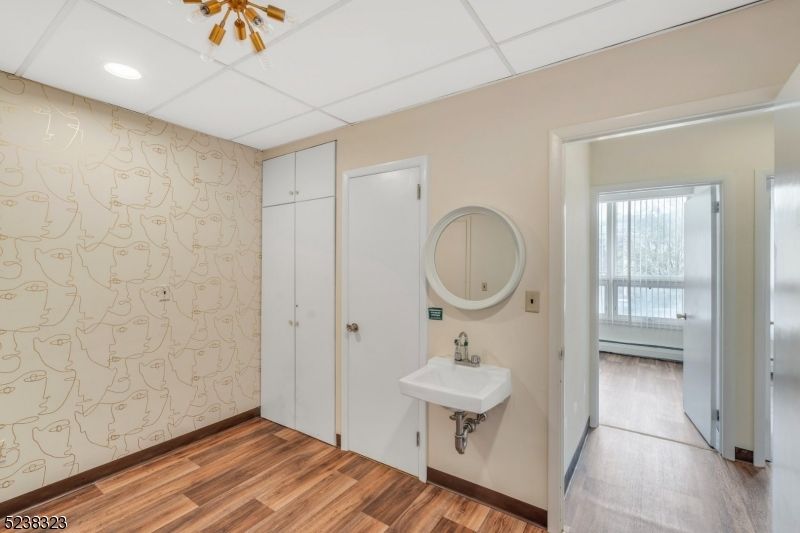 Bathroom, Interior, Recessed Lighting, Wood Texture Flooring