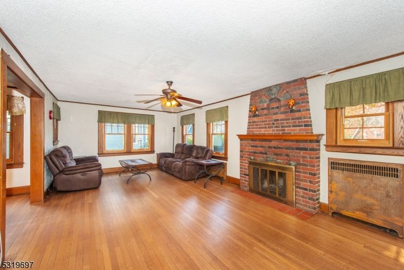 Fireplace, Interior, Stone Walls, Wood Texture Flooring