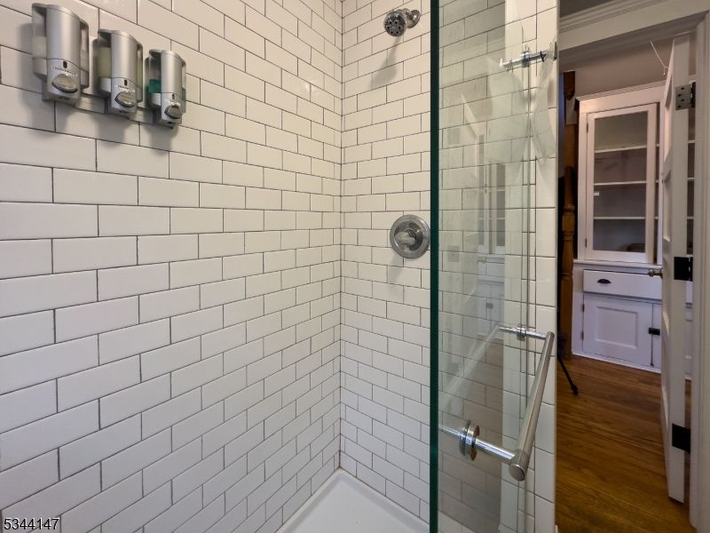 Bathroom, Glass Shower, Interior, Wood Texture Flooring