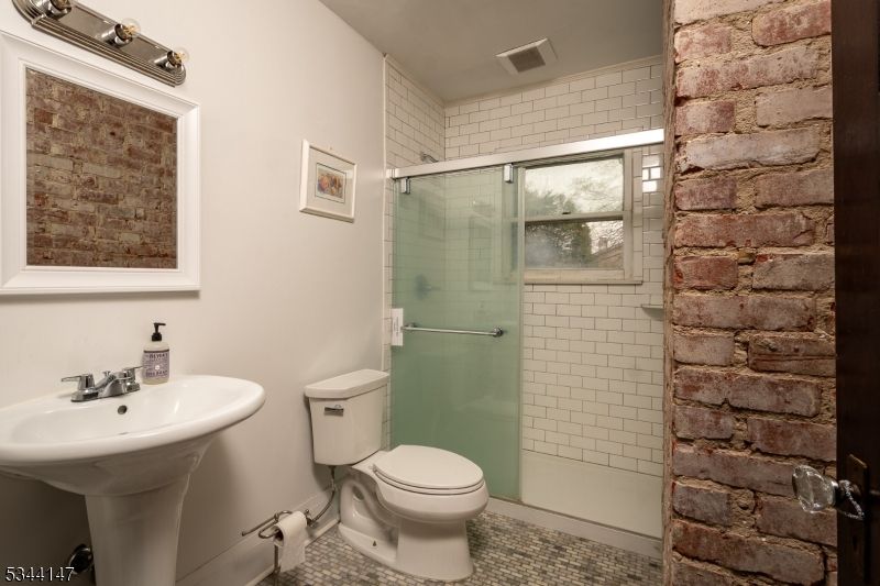 Bathroom, Glass Shower, Interior, Stone Walls