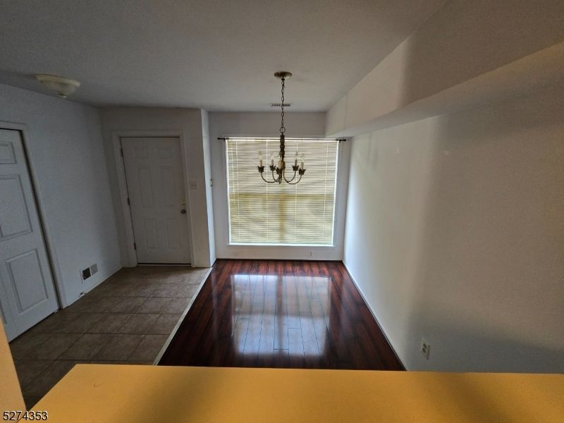 Chandelier, Empty room, Interior, Wood Texture Flooring