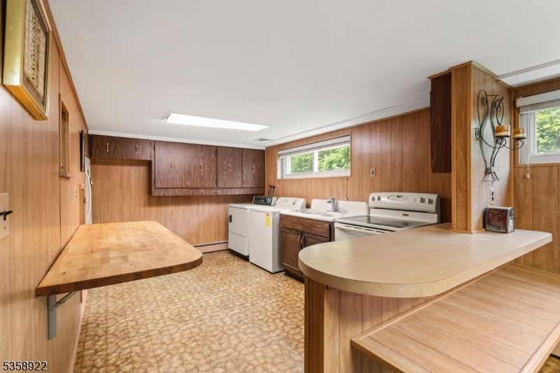 Interior, Kitchen, Washer, Wooden Walls