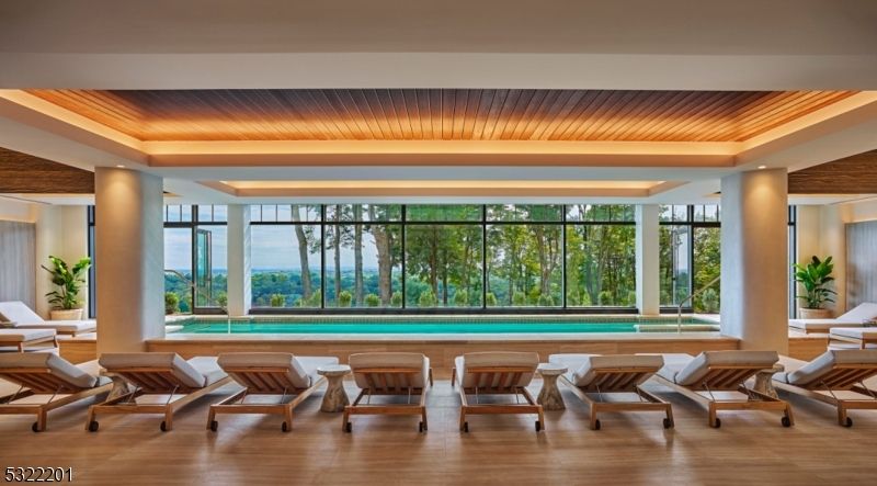 Interior, Pool, Recessed Lighting, Wooden Ceilings, Wood Texture Flooring