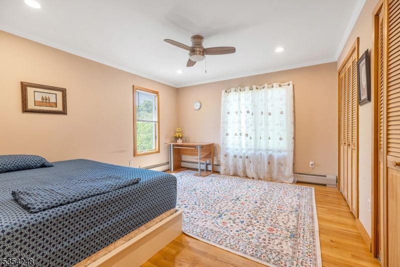 Bedroom, Home Office, Interior, Recessed Lighting, Wood Texture Flooring