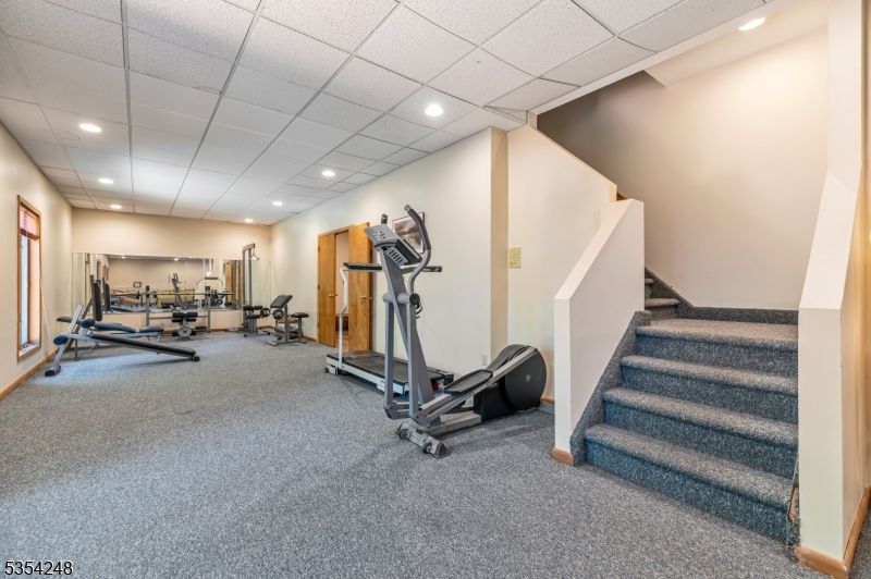 Fitness Equipment, Gym, Interior, Recessed Lighting