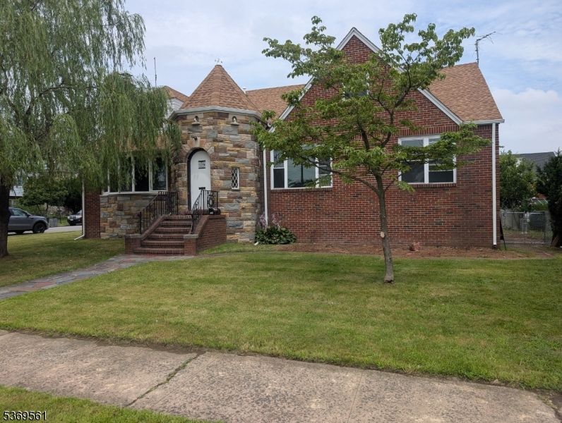 Exterior, Facade, Brick Facade, Tudor Revival