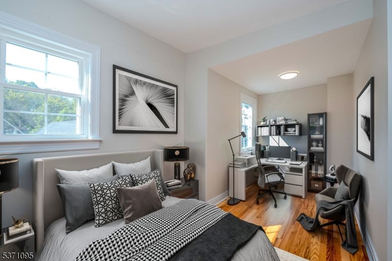 Bedroom, Home Office, Interior, Recessed Lighting, Wood Texture Flooring