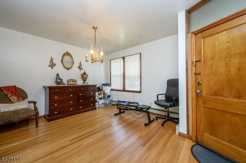 Chandelier, Home Office, Interior, Wood Texture Flooring