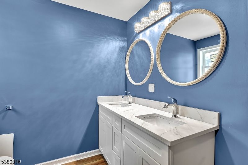 Bathroom, Dual Sink Vanities, Interior, Wood Texture Flooring