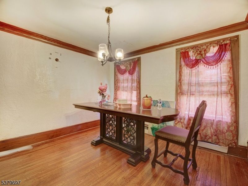 Chandelier, Home Office, Interior, Wood Texture Flooring