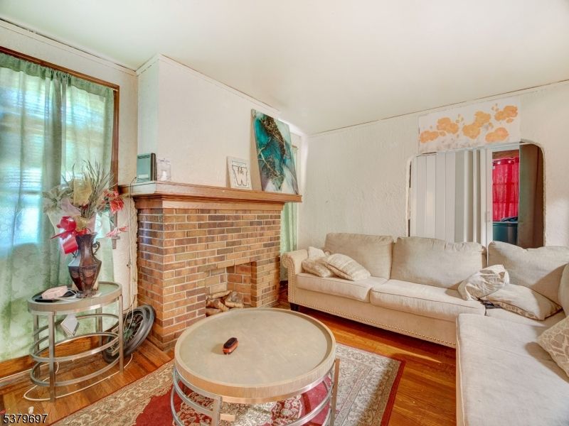 Fireplace, Interior, Living room, Stone Walls, Wood Texture Flooring