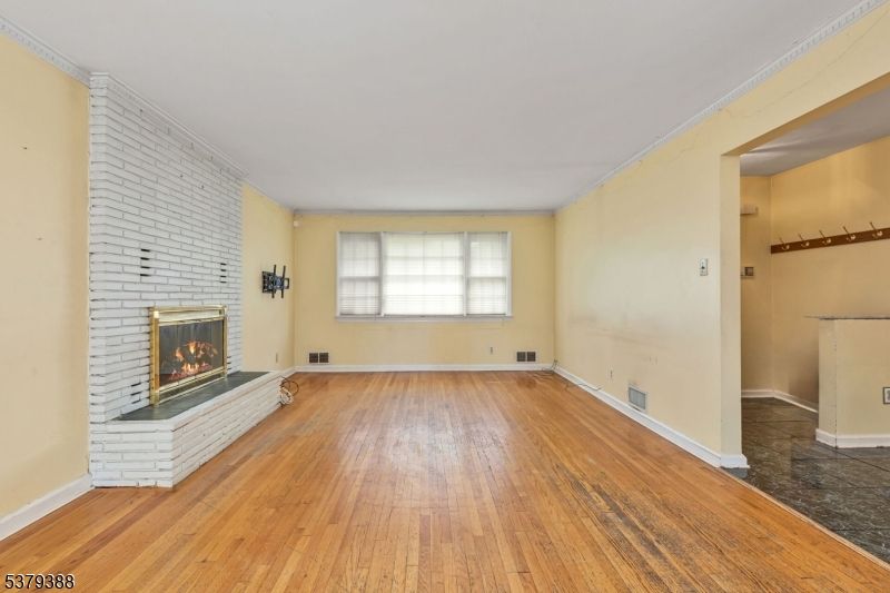 Empty room, Fireplace, Interior, Wood Texture Flooring
