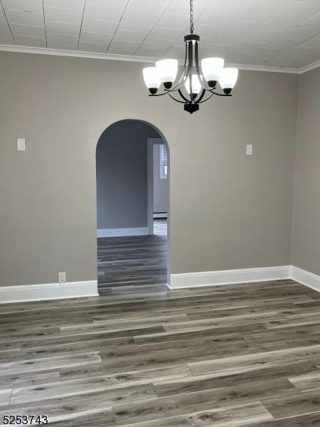 Chandelier, Empty room, Interior, Wood Texture Flooring