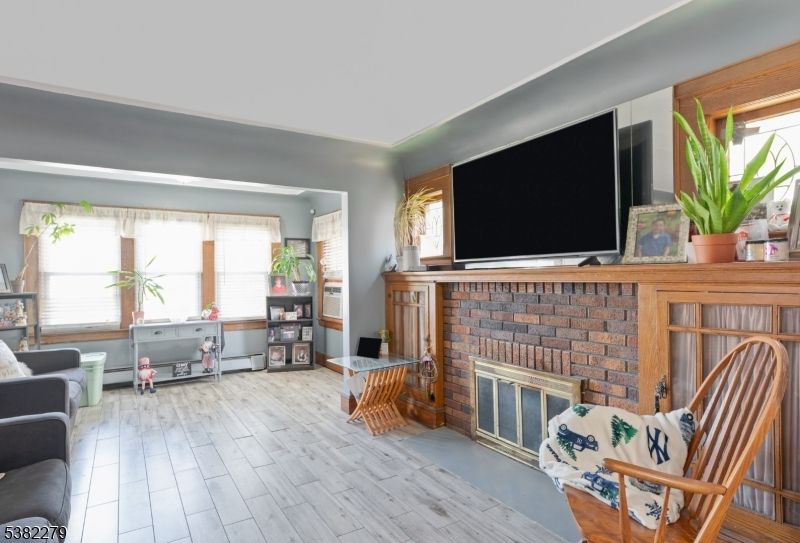 Fireplace, Interior, Wood Texture Flooring