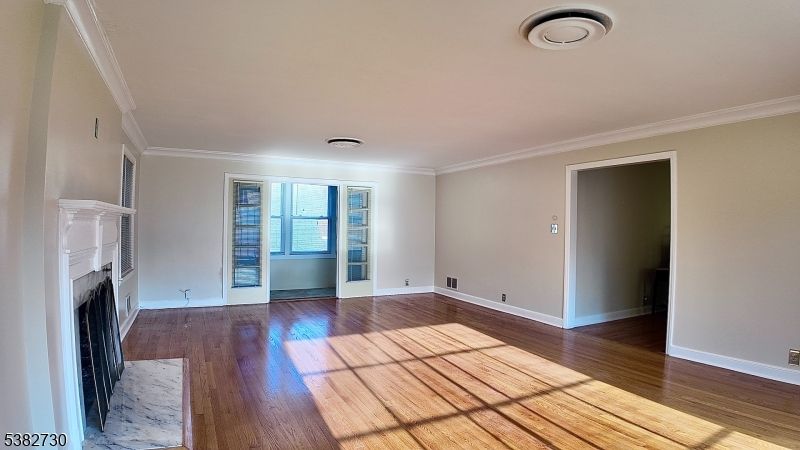Empty room, Fireplace, Interior, Wood Texture Flooring