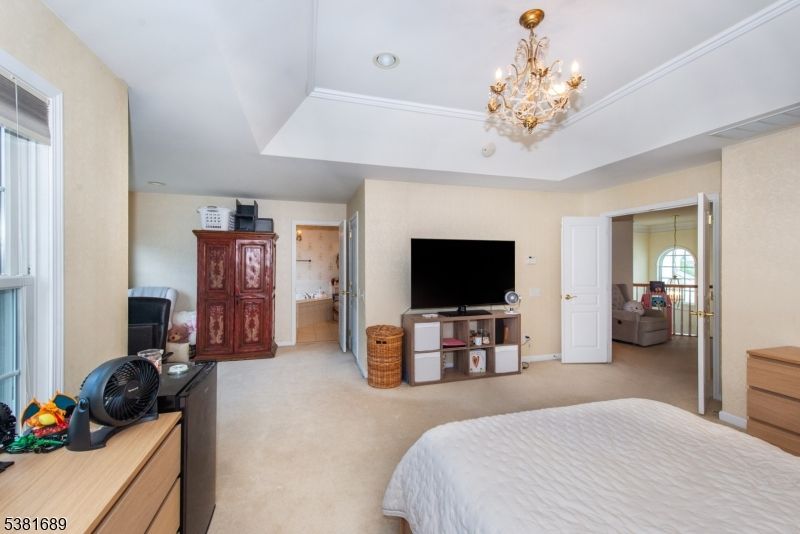 Bedroom, Chandelier, Interior