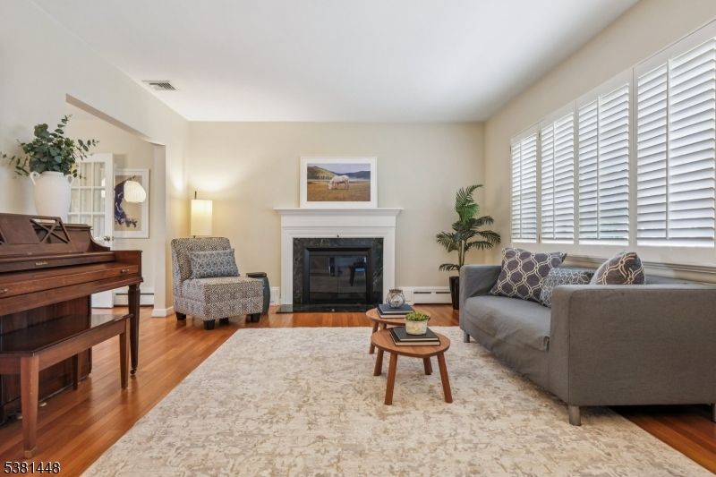 Fireplace, Interior, Living room, Piano, Wood Texture Flooring