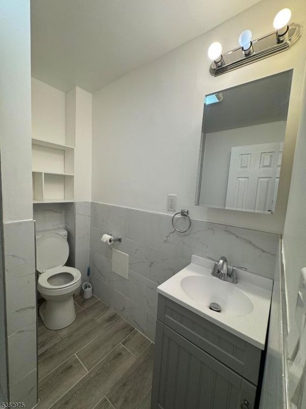 Bathroom, Interior, Marble Walls, Wood Texture Flooring