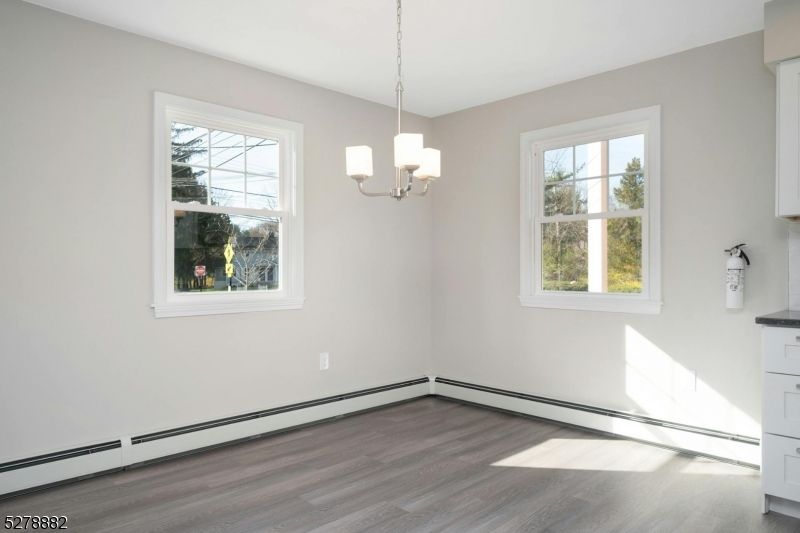 Chandelier, Empty room, Interior, Pendant Lights, Wood Texture Flooring