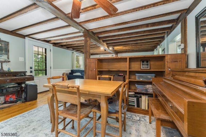 Dining room, Interior, Wooden Beams, Wood Texture Flooring