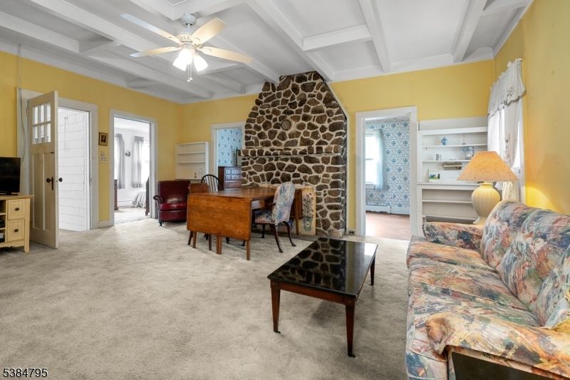 Home Office, Interior, Living room, Stone Walls