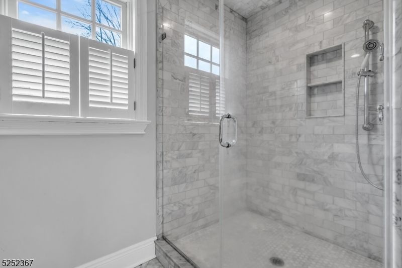 Bathroom, Glass Shower, Interior, Marble Walls