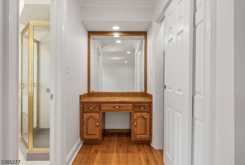 Bathroom, Interior, Recessed Lighting, Wood Texture Flooring