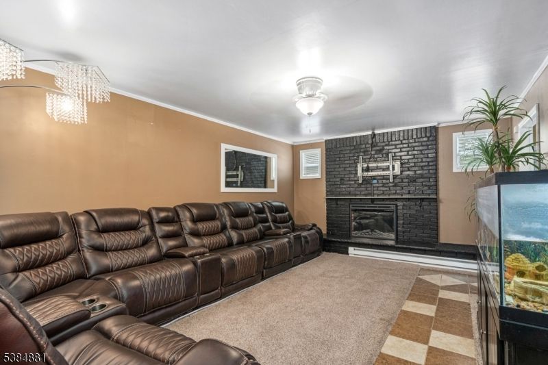 Home Theatre Room, Fireplace, Interior, Living room, Stone Walls