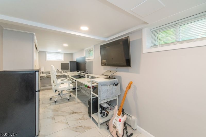 Home Office, Interior, Marble, Recessed Lighting