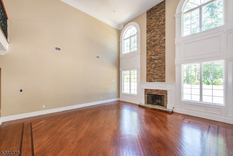 Empty room, Fireplace, Interior, Wood Texture Flooring