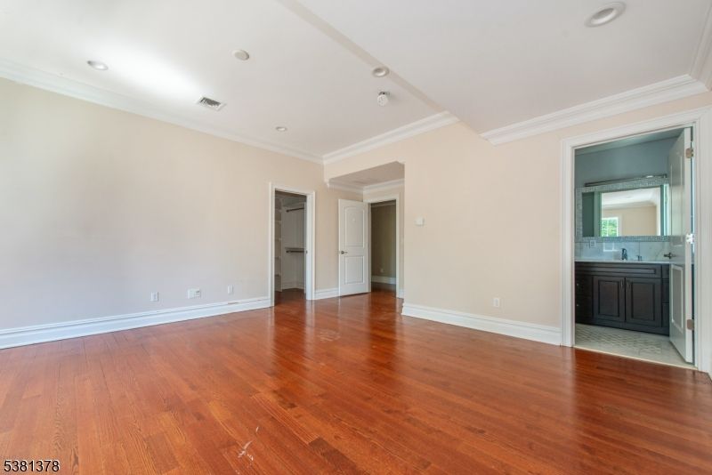 Bathroom, Empty room, Interior, Recessed Lighting, Wood Texture Flooring
