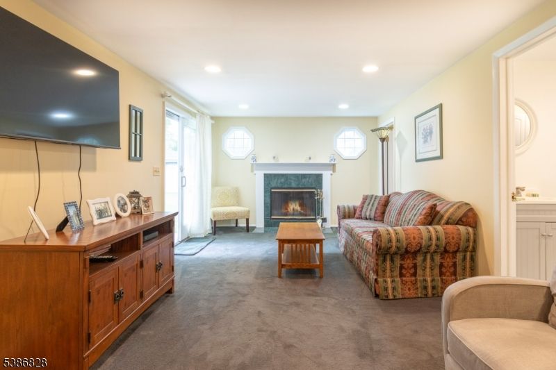 Fireplace, Interior, Living room, Recessed Lighting