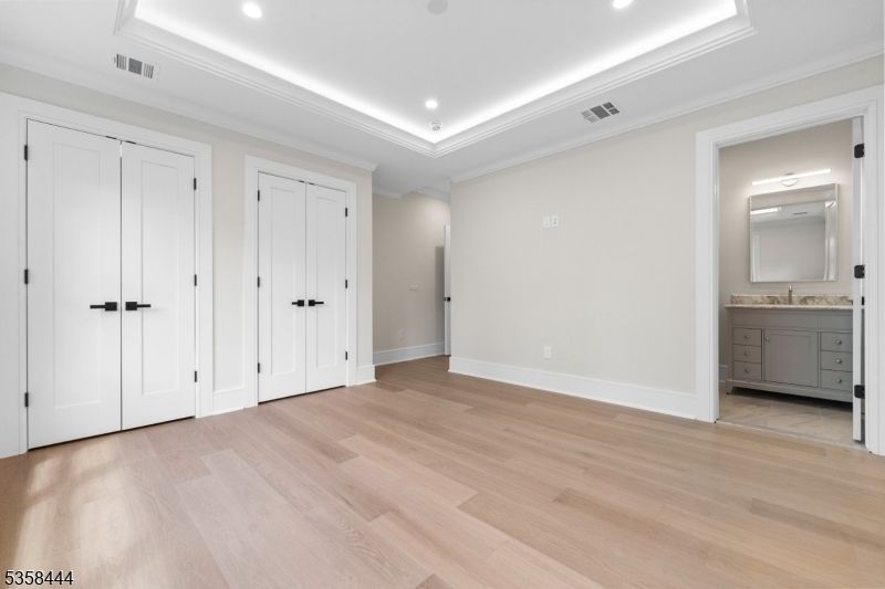 Bathroom, Empty room, Interior, Recessed Lighting, Wood Texture Flooring
