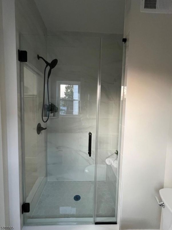 Bathroom, Glass Shower, Interior, Marble Walls