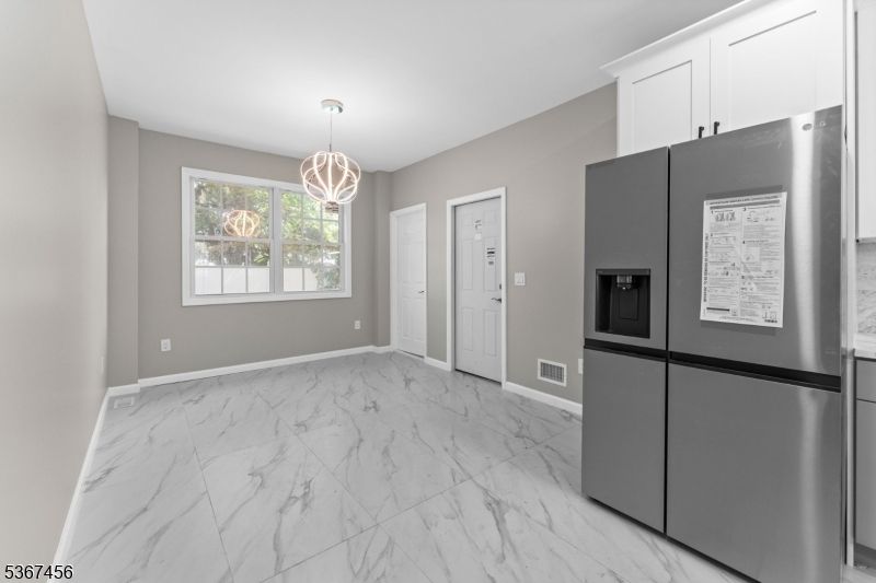 Chandelier, Empty room, Interior, Kitchen, Marble, Pendant Lights