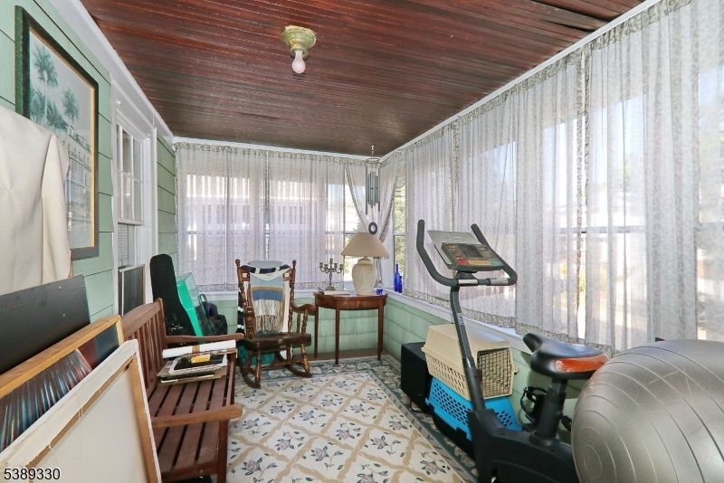 Fitness Equipment, Interior, Wooden Ceilings