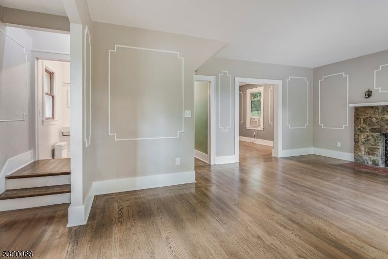 Empty room, Fireplace, Interior, Wood Texture Flooring