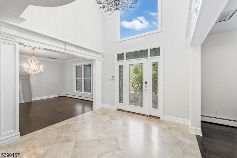 Chandelier, Interior, Wood Texture Flooring