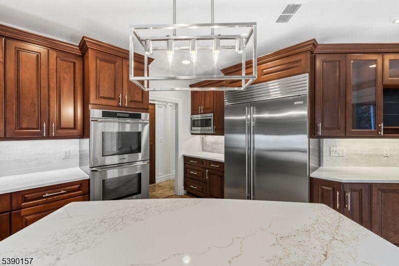 Interior, Kitchen, Pendant Lights, Recessed Lighting, Stainless Steel Appliances