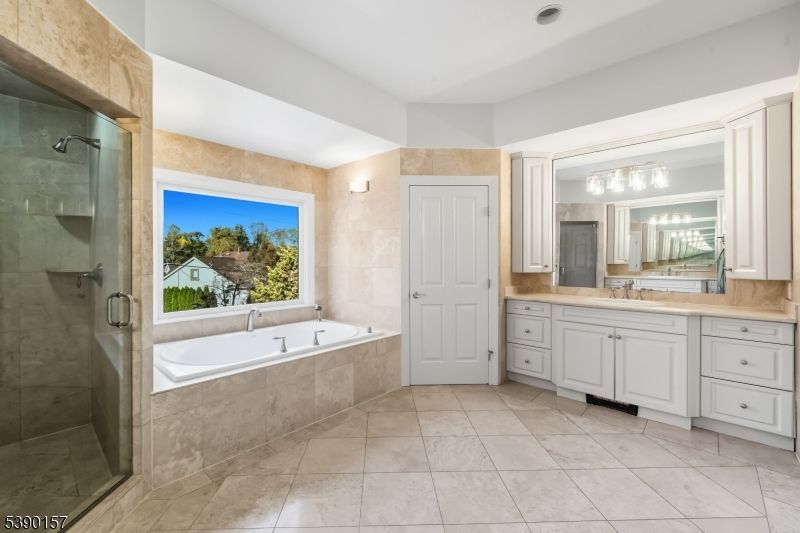 Bathroom, Dual Sink Vanities, Glass Shower, Interior
