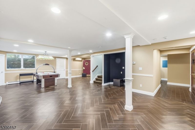 Game Room, Interior, Recessed Lighting, Wood Texture Flooring