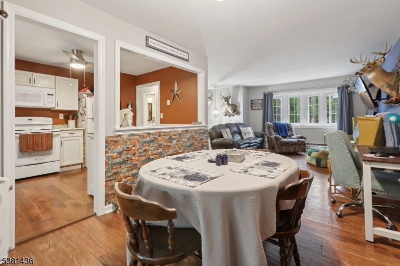 Dining room, Interior, Kitchen, Living room, Wood Texture Flooring