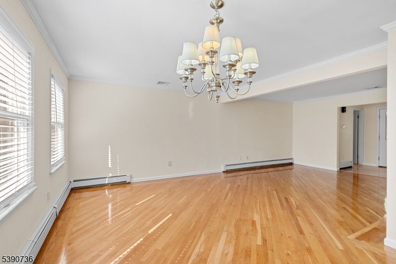 Chandelier, Empty room, Interior, Wood Texture Flooring