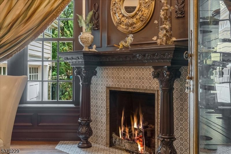 Fireplace, Interior, Wood Texture Flooring