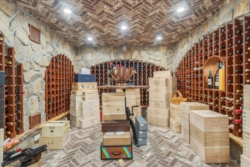 Interior, Recessed Lighting, Stone Walls, Wine Storage